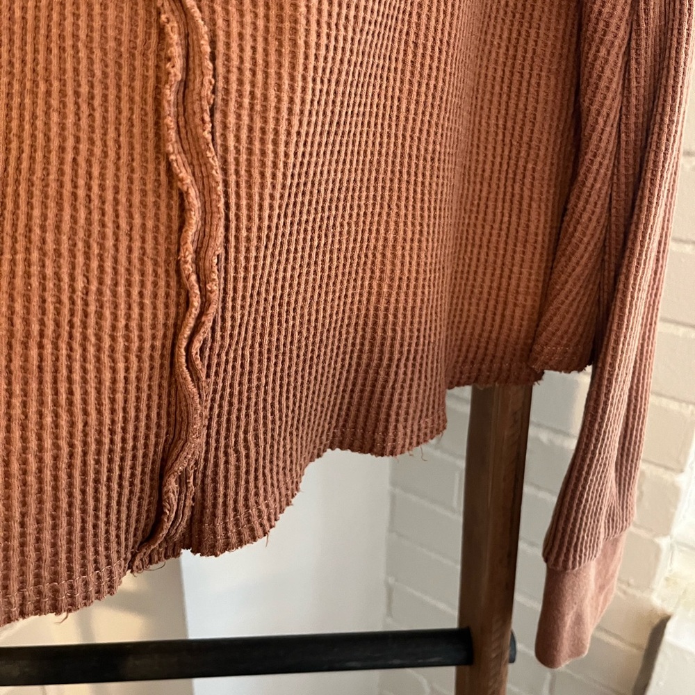 Rust Waffle Knit Thermal - Picture 6 of 8